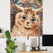 Vintage Hintergrundbilder Katzenposter drucken Poster (Heimbüro)