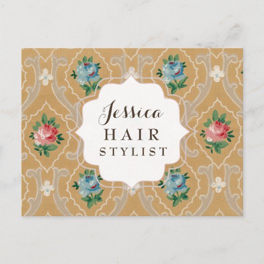 Vintage Hintergrundinformationen Postkarte (Vorderseite)