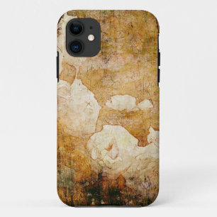 Vintage Hintergrundmit blumenbeschaffenheit Kunst iPhone 11 Hülle