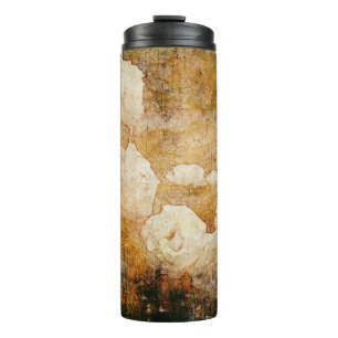 Vintage Hintergrundmit blumenbeschaffenheit Kunst Thermosbecher