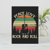 Vintage Hippie Van Blume Bus Liebe Frieden Einladung (Stehend Vorderseite)