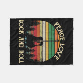 Vintage Hippie Van Blume Bus Liebe Frieden Fleecedecke (Vorderseite (Horizontal))