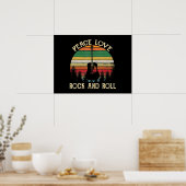 Vintage Hippie Van Blume Bus Liebe Frieden Poster (Küche)