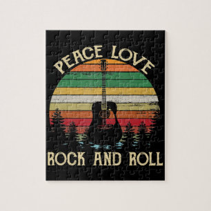 Vintage Hippie Van Blume Bus Liebe Frieden Puzzle