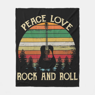 Vintage Hippie Van Blumenbus Frieden Liebe Fleecedecke