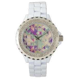 Vintage Hipster Geometrisches Muster. Armbanduhr