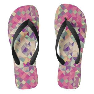 Vintage Hipster-geometrisches Muster Badesandalen