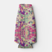 Vintage Hipster Geometrisches Muster. Flaschenkühler (Vorderseite)