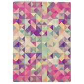 Vintage Hipster-geometrisches Muster Klemmbrett (Rückseite)