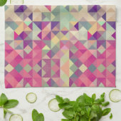 Vintage Hipster-geometrisches Muster Küchentuch (Gefaltet)