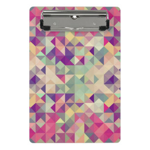 Vintage Hipster-geometrisches Muster Mini Klemmbrett