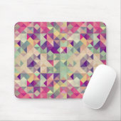 Vintage Hipster-geometrisches Muster Mousepad (Mit Mouse)