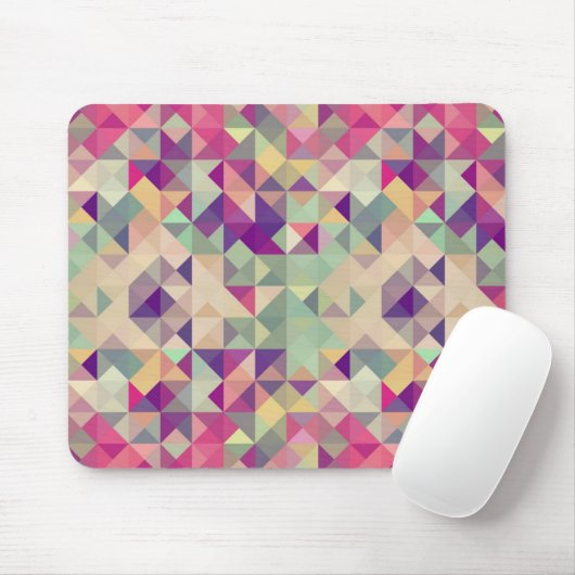 Vintage Hipster-geometrisches Muster Mousepad (Mit Mouse)