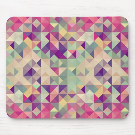 Vintage Hipster-geometrisches Muster Mousepad (Vorne)