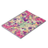 Vintage Hipster-geometrisches Muster Notizblock (Linke Seite)