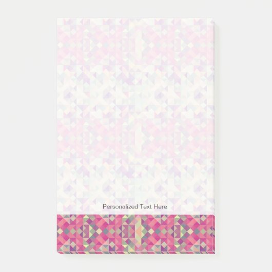 Vintage Hipster-geometrisches Muster Post-it Klebezettel (Vorderseite)