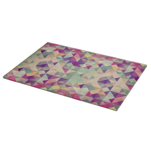 Vintage Hipster-geometrisches Muster Schneidebrett (Ecke)