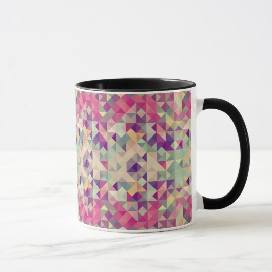 Vintage Hipster Geometrisches Muster. Tasse (Rechts)