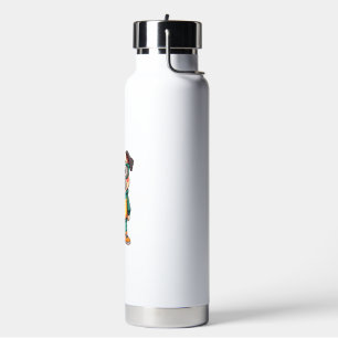 Vintage-Hipster-Mopshund-Cartoon-Streetwear-Grafik Trinkflasche