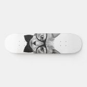 Vintage Hipsterkatze Skateboard (Horizontal)