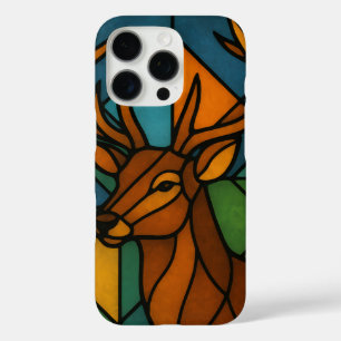 Vintage-Hirsch-Tiffany-Stil-Buntglas-Kunst iPhone 16 Pro Hülle