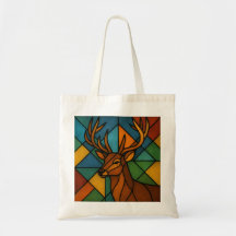 Vintage-Hirsch-Tiffany-Stil-Buntglas-Kunst
