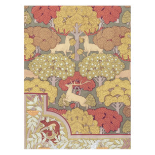 Vintage Hirsch Wald Sage Grün Muster Tischdecke