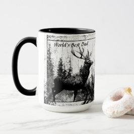 Vintage-Hirsch World's Best Dad, Vater Tasse