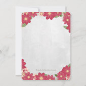 Vintage Hirschbaby-Dusche Einladung (Rückseite)