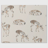 Vintage Hirschbeige Geschenkpapier (Flach)