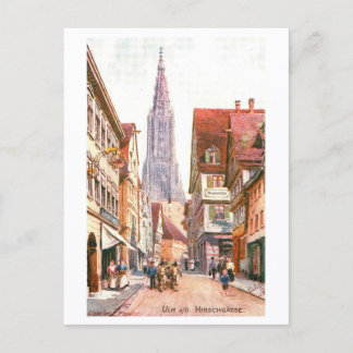 Vintage Hirschgasse, Ulm, Germany Postkarte