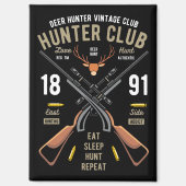 Vintage-Hirschjäger Magnet (Vorderseite)