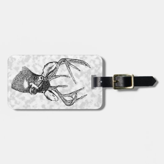 Vintage Hirschkunst Gepäckanhänger (Vorderseite horizontal)