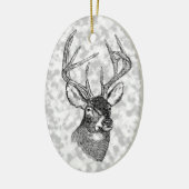 Vintage Hirschkunst Keramikornament (Links)