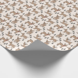 Vintage Hirschnachtsneuheit Geschenkpapier