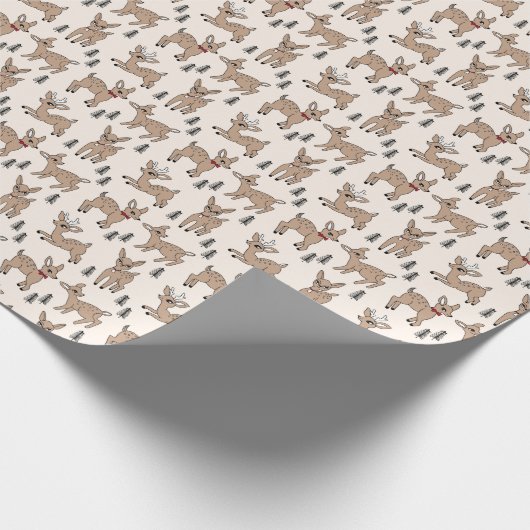 Vintage Hirschnachtsneuheit Geschenkpapier (Ecke)