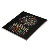 Vintage Hispanic Heritage Month Tree of Unity Fliese (Seite)