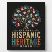 Vintage Hispanic Heritage Month Tree of Unity Fotoplatte (Vorderseite)