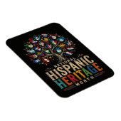 Vintage Hispanic Heritage Month Tree of Unity Magnet (Rechte Seite)