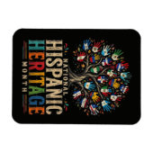 Vintage Hispanic Heritage Month Tree of Unity Magnet (Horizontal)