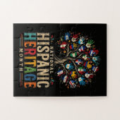 Vintage Hispanic Heritage Month Tree of Unity Puzzle (Horizontal)