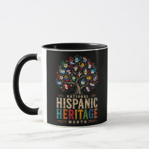 Vintage Hispanic Heritage Month Tree of Unity Tasse