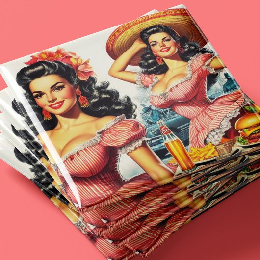 Vintage hispanische FrauenIllustration Magnet