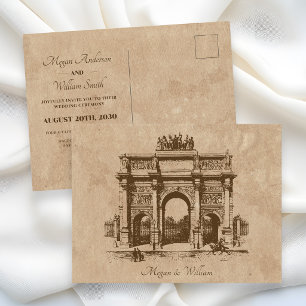 Vintage historische Architektur Hochzeitskarte Postkarte
