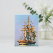 Vintage historische Schiffe, Amerigo Vespucci, Ita Postkarte (Stehend Vorderseite)