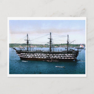 Vintage HMS Impregnable Postkarte
