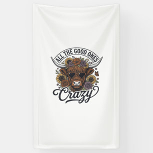 Vintage-Hochlandkuh-Blumen-Crazy-Zitat-Design_1 Banner