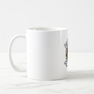 Vintage-Hochlandkuh-Blumen-Crazy-Zitat-Design_1 Kaffeetasse
