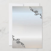 Vintage Hochzeit an der Spitze Einladung (Rückseite)