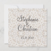 Vintage Hochzeit aus Papier Spitze (Vorderseite)